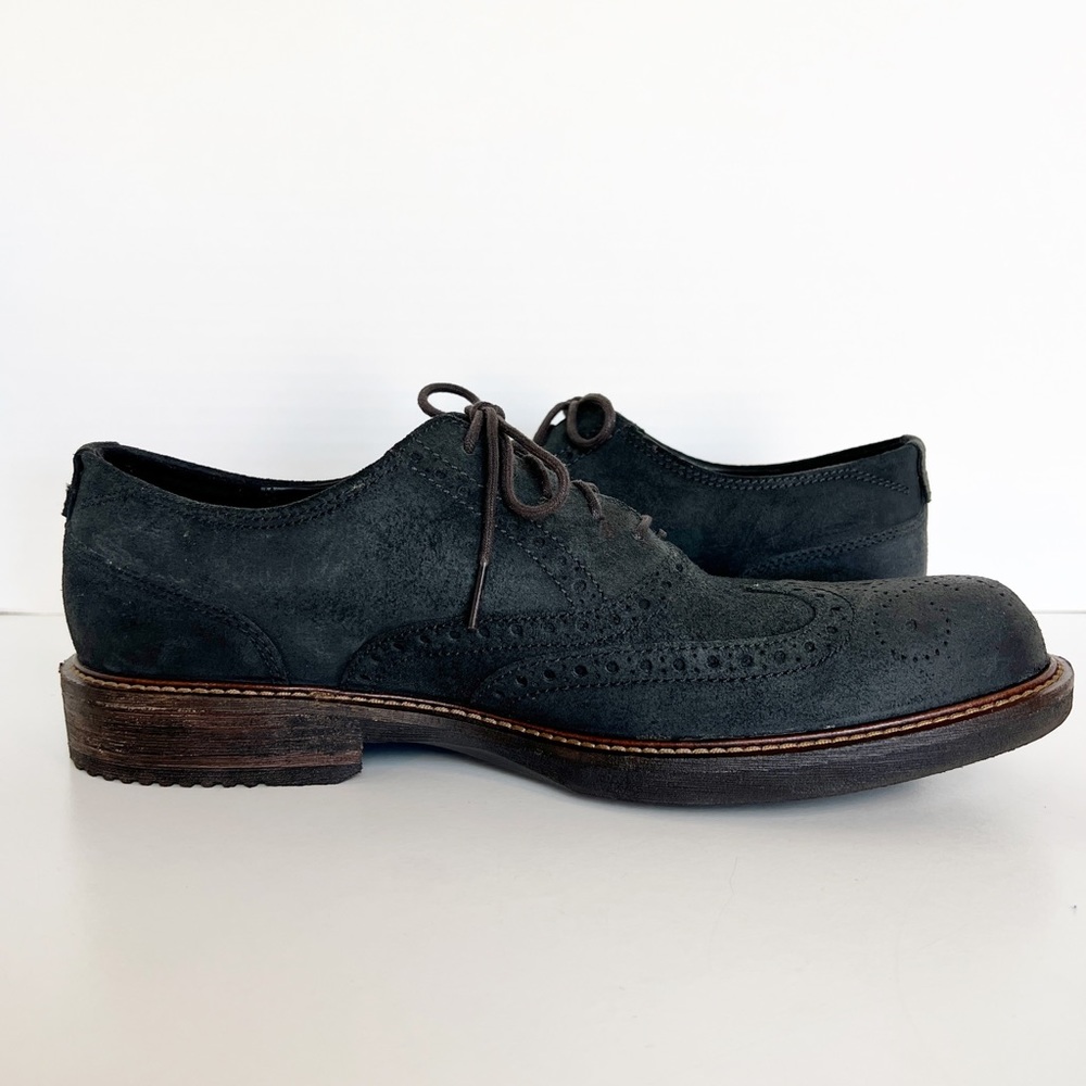 ✖️SOLD✖️•ECCO• NWOB Kenton Oxford Tie Dress Shoe in Black Oiled Suede - Picture 5 of 13